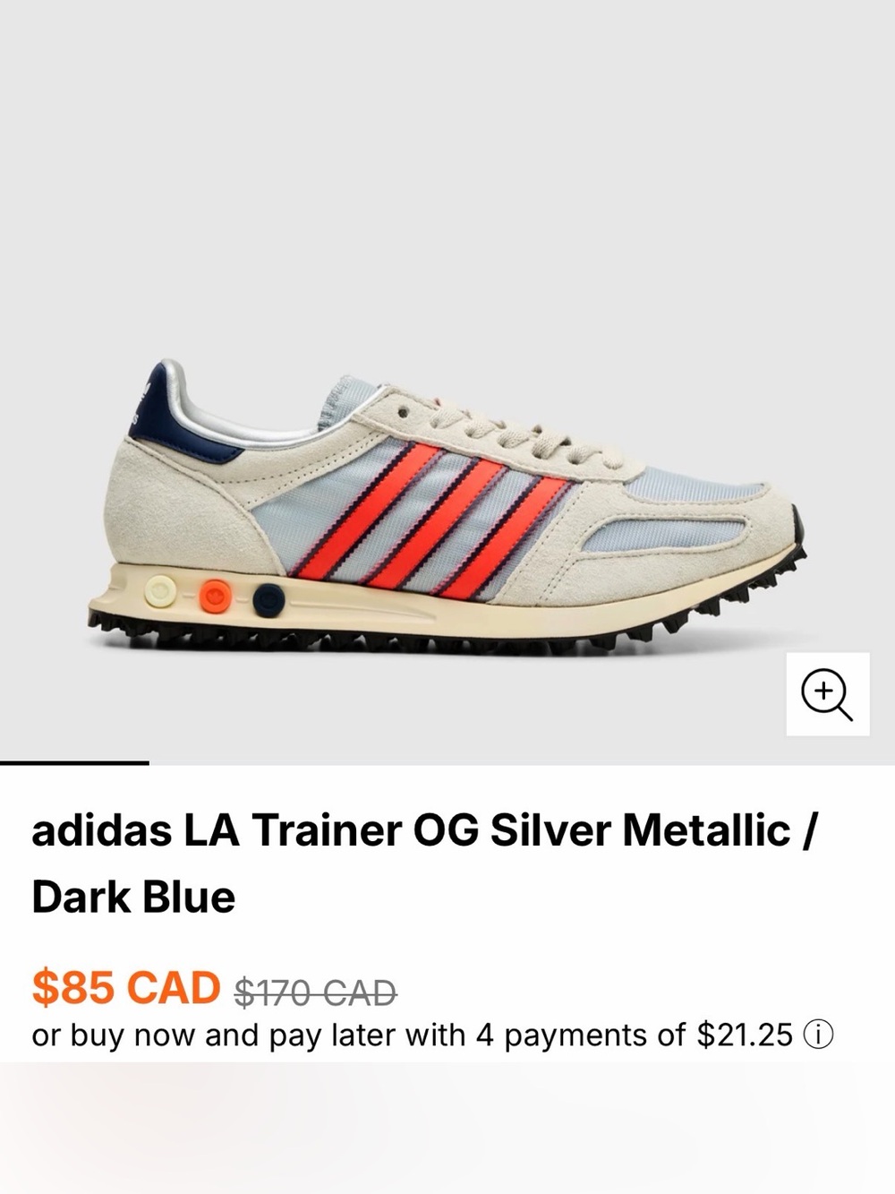 Adidas LA Trainer OG Silver Metallic